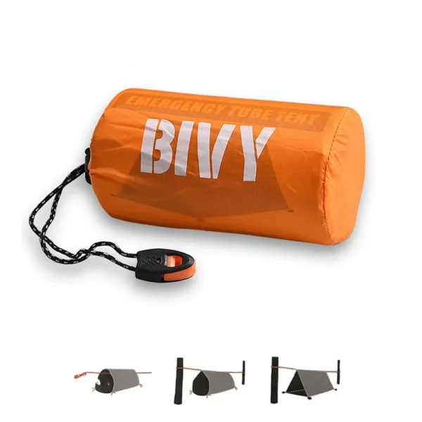 Kit de Survie d'Urgence 3 en 1 - Abri, Sac de Couchage