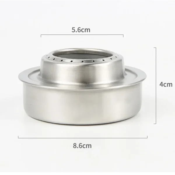 Support pour Réchaud à Alcool Portable en Acier Inoxydable – Image 2
