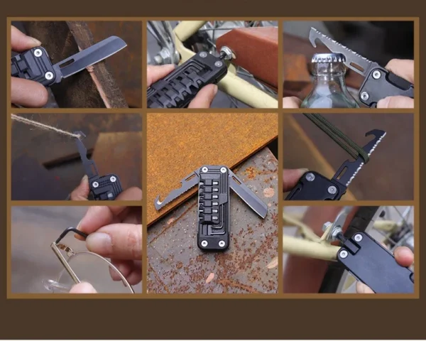 Mini Couteau Multifonction Pliant 12 en 1 – Image 13