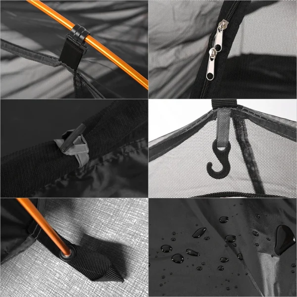 Tente 2 Places Imperméable - Double Toit Ventilé – Image 17
