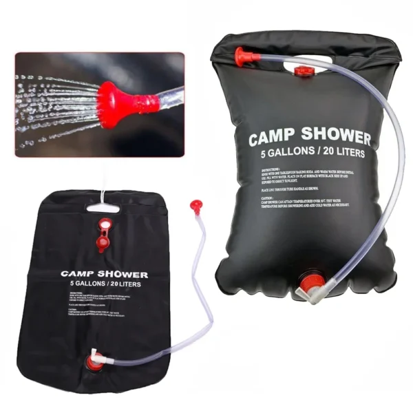 Sac de Douche Solaire 20L Portable - Chauffage Naturel PVC