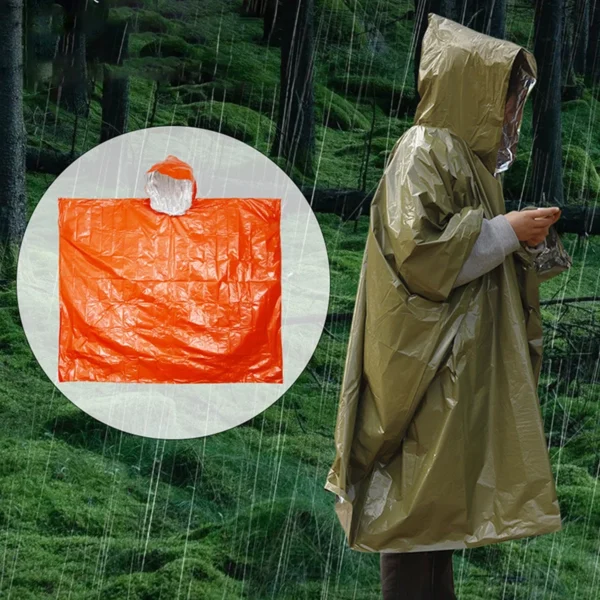 Poncho de Pluie Survival & Couverture d'Urgence – Image 3