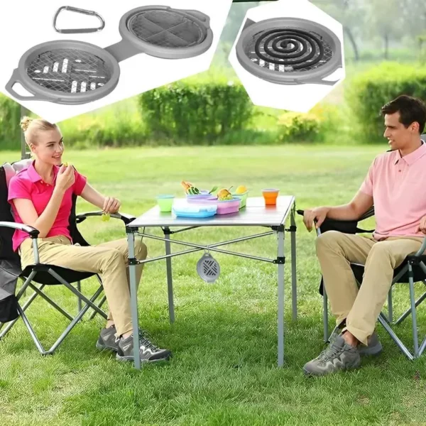 Support de Bobine Anti-Moustique Camping - Silicone & Acier Inox – Image 3
