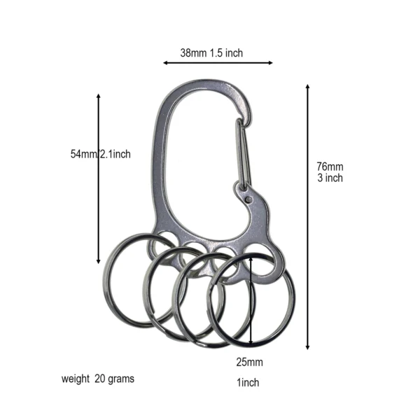 Porte-Clés à Ressort Acier Inox 304 – Image 7