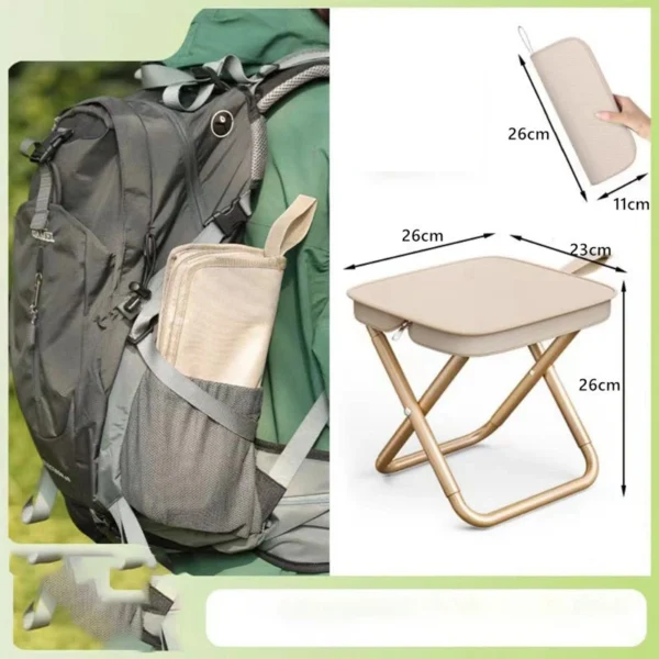 Tabouret Pliant Portable - Acier Carbone – Image 9