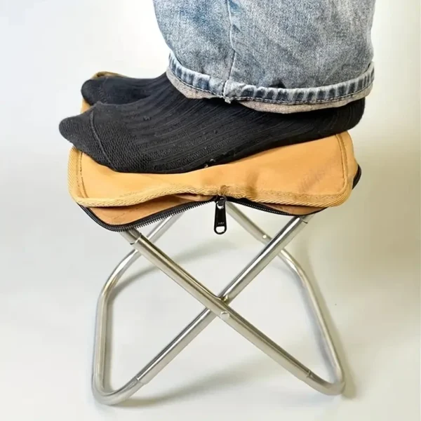Tabouret Pliant Portable - Acier Carbone – Image 4