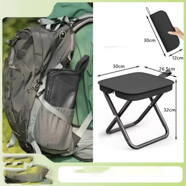 Tabouret Pliant Portable - Acier Carbone – Image 6