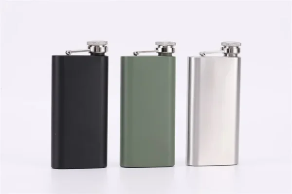 Flacon de Poche Carré 5oz Acier Inox 304 – Image 6