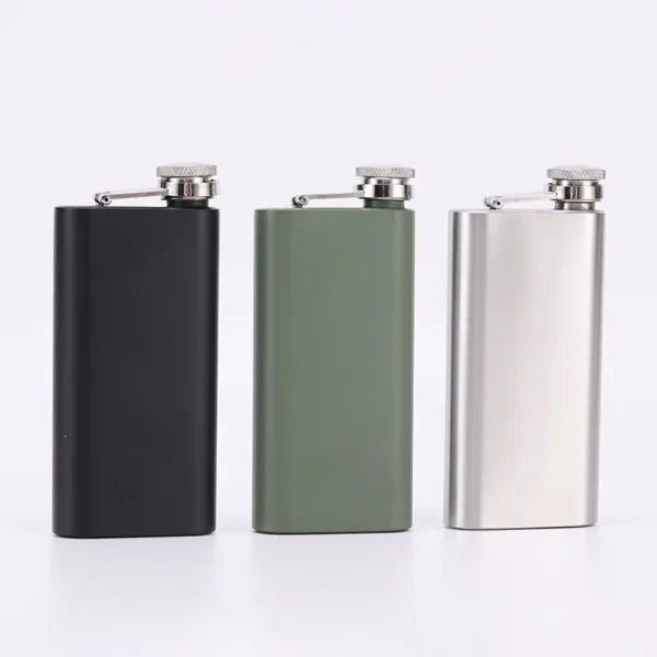 Flacon de Poche Carré 5oz Acier Inox 304 – Image 3