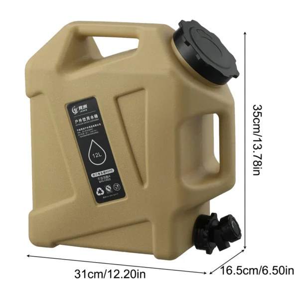 Bidon de Rangement Alimentaire 12L – PE Militaire (Kit Complet) – Image 7