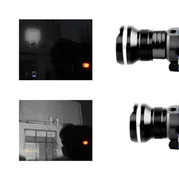 Lampe Frontale 4 LED – Zoomable, Étanche IPX4 – Image 7