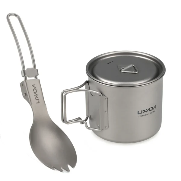 Ensemble Vaisselle Titane Camping - Gobelet 550ml