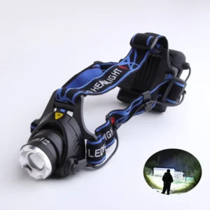 Lampe Frontale LED T6 1000 Lumens - 3 Modes Réglables