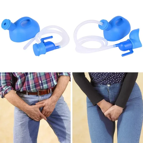 Urinoir Portable 2000ml - Unisexe avec Tube 1.6m – Image 4