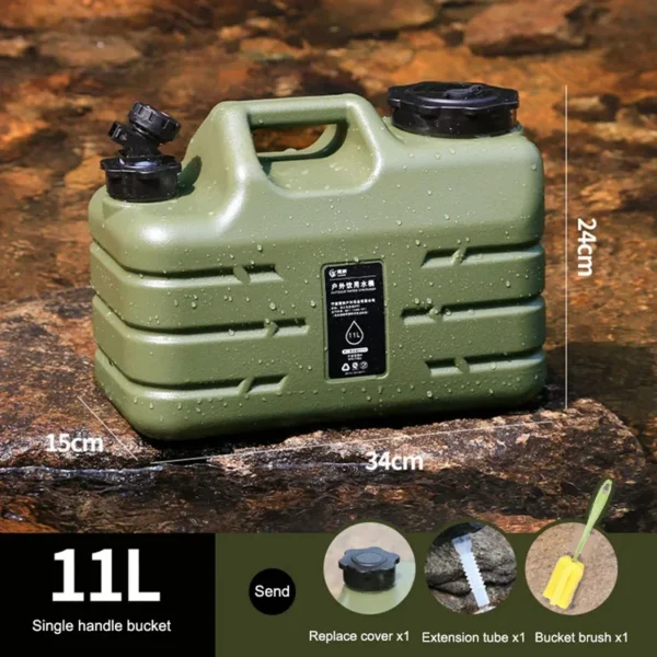 Seau à Eau Alimentaire 11L - PE Militaire avec Robinet – Image 5