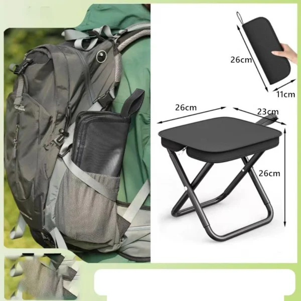 Tabouret Pliant Portable - Acier Carbone – Image 7