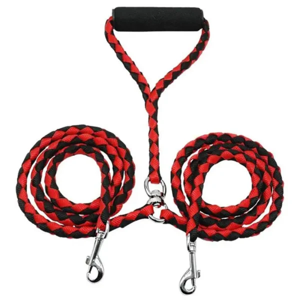 Laisse Double pour Chiens – 1,4m Réglable