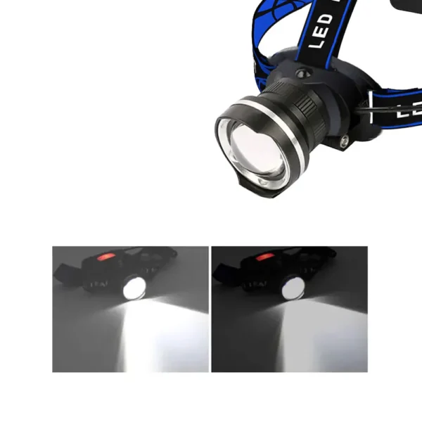Lampe Frontale 4 LED – Zoomable, Étanche IPX4 – Image 6