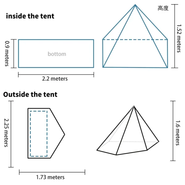 Tente de Randonnée Ultralégère 1.7kg - Imperméable 2000mm – Image 11