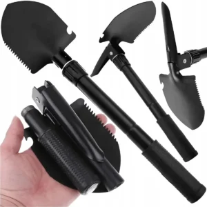 Pelle de Camping Multifonction - Acier Inoxydable 4-en-1
