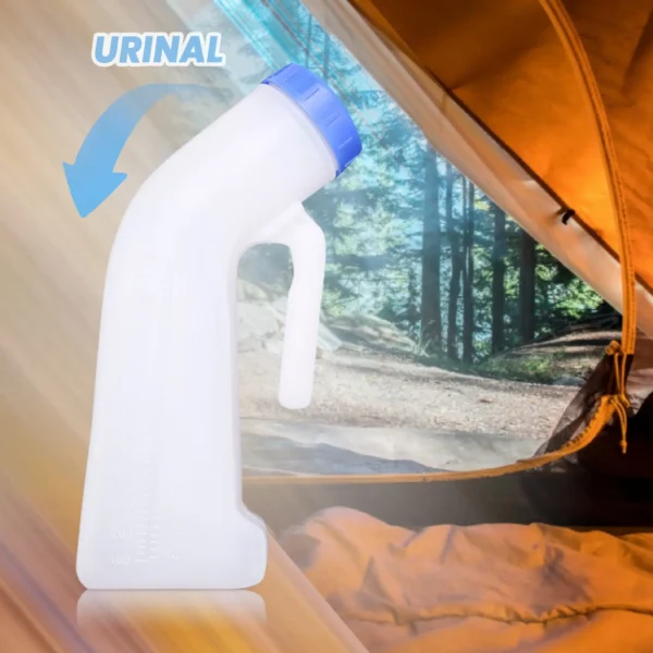 Urinoir Portable – 1000ml (Blanc + Bleu) – Image 4