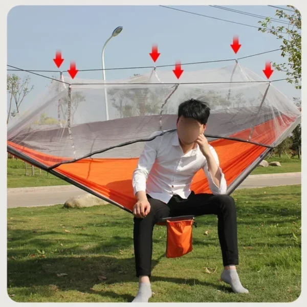 Hamac de Camping Parachute – Nylon 210T (260x140cm) – Image 6
