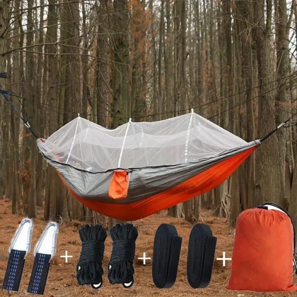 Hamac de Camping Parachute – Nylon 210T (260x140cm) – Image 2