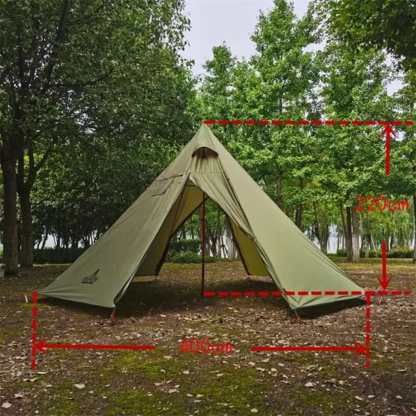 Tente Tipi 2-4 Personnes - Imperméable PU3000mm – Image 2
