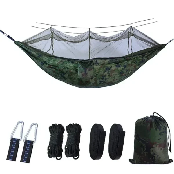 Hamac de Camping Parachute – Nylon 210T (260x140cm) – Image 10