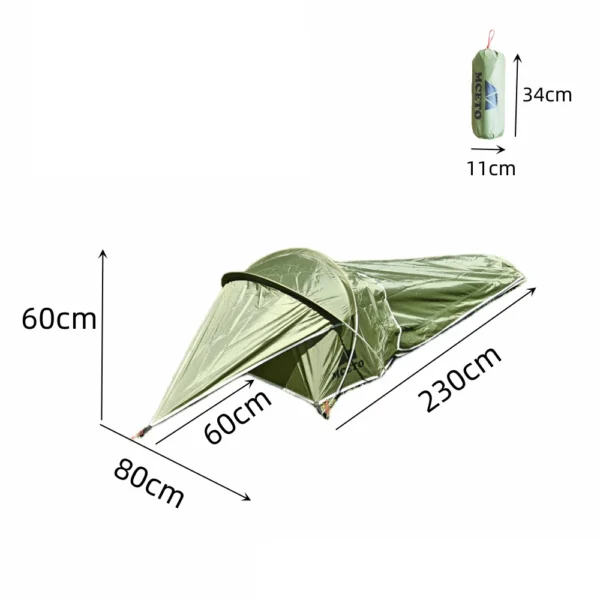 Tente Ultra-Légère 1 Personne 0.9kg - Imperméable PU3000 – Image 12