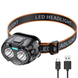 Lampe Frontale Tactique – USB-C, 50g