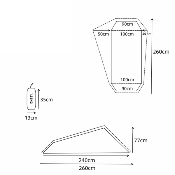 Tente de Randonnée 1 Place – Ultralégère (1.35kg) – Image 6