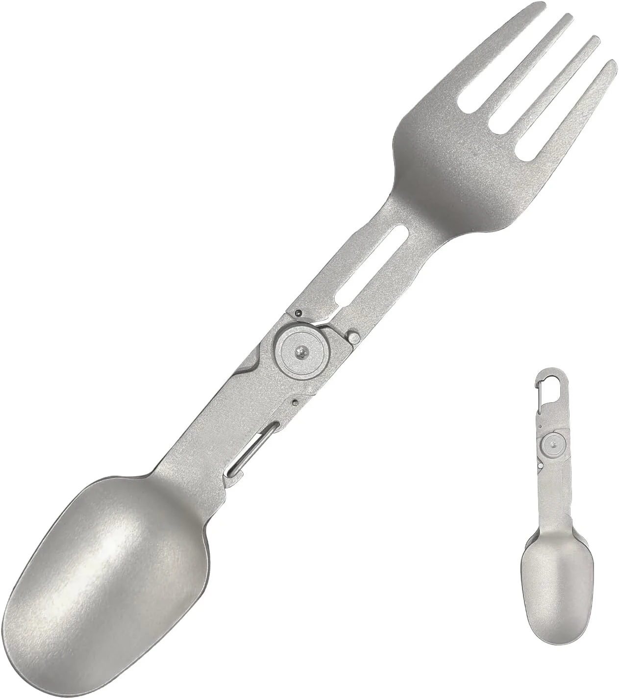 Cuillère-fourchette titane pliante ultralégère – Image 10