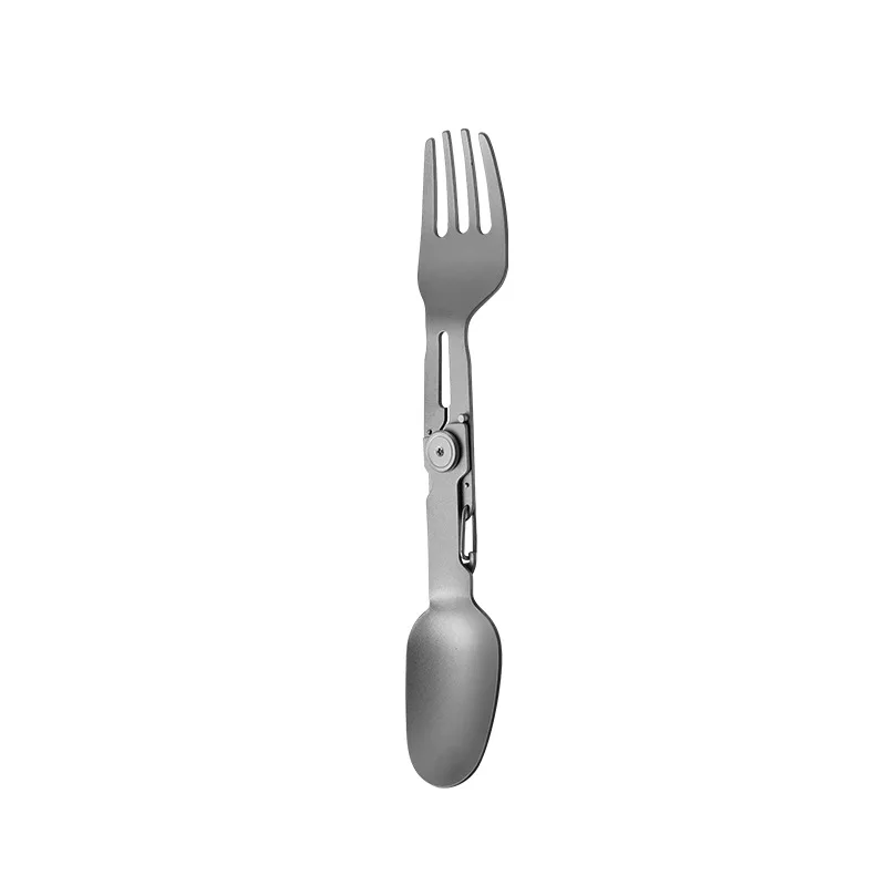 Cuillère-fourchette titane pliante ultralégère – Image 7