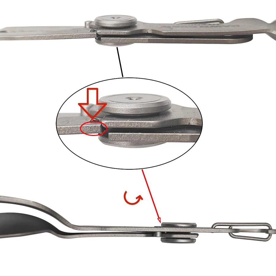 Cuillère-fourchette titane pliante ultralégère – Image 9