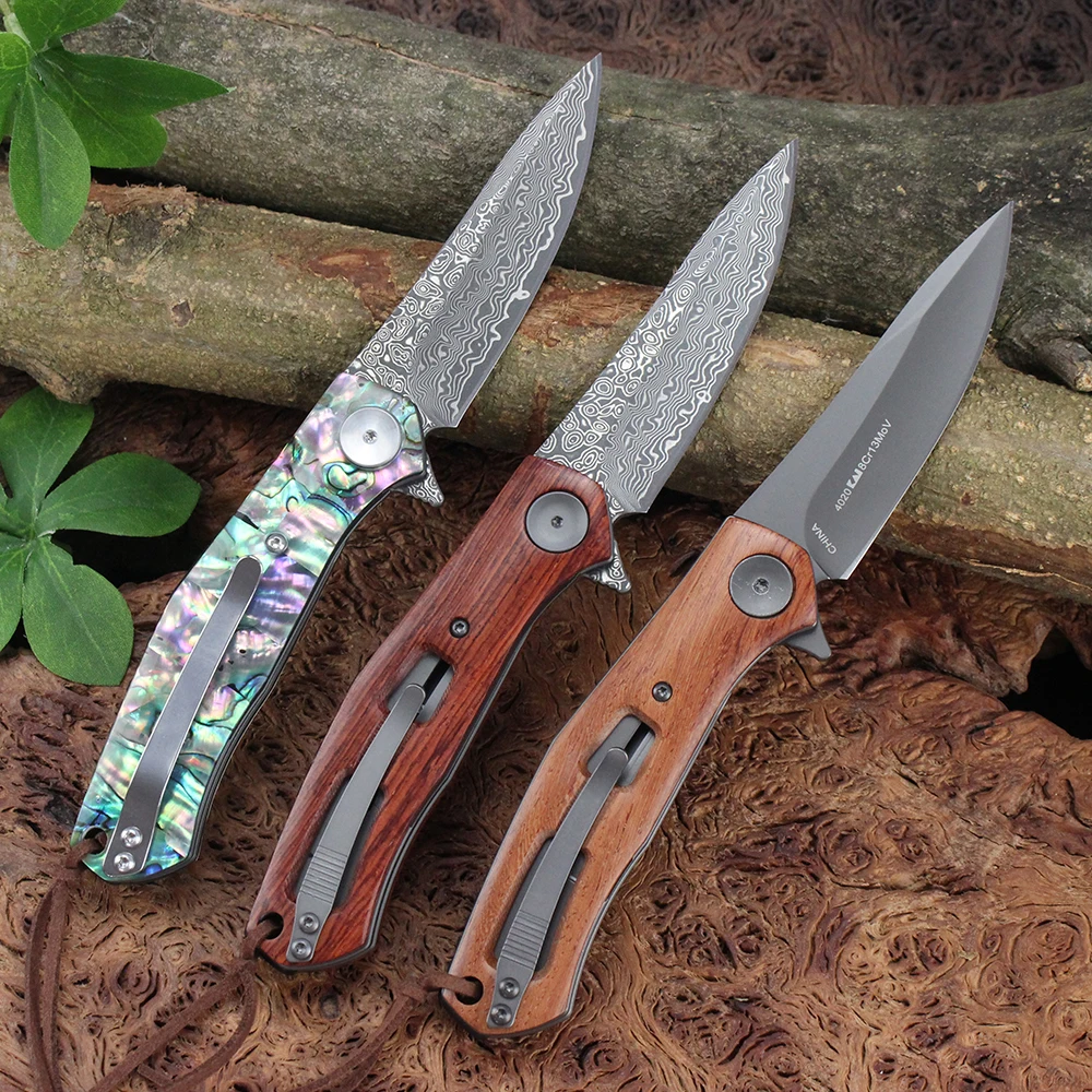 Couteau pliant Damas GT-K4020 avec manche premium – Image 2
