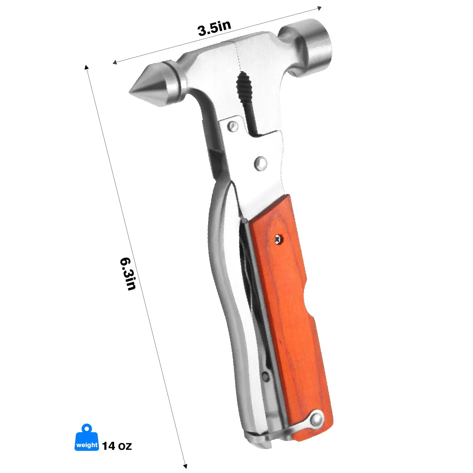Outil multifonction 18 en 1 compact – Bois + acier – Image 2