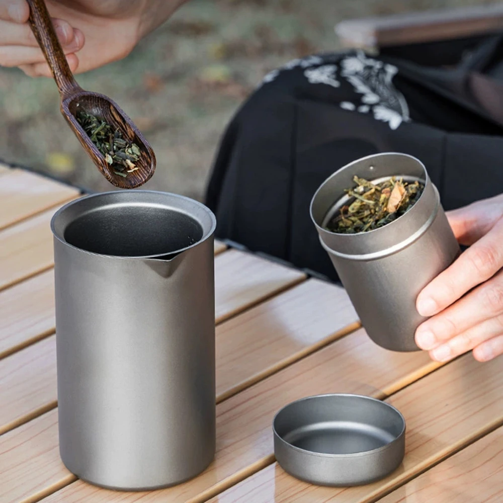 Boîte à Thé Titane Portable 8x6cm Camping Randonnée – Image 7