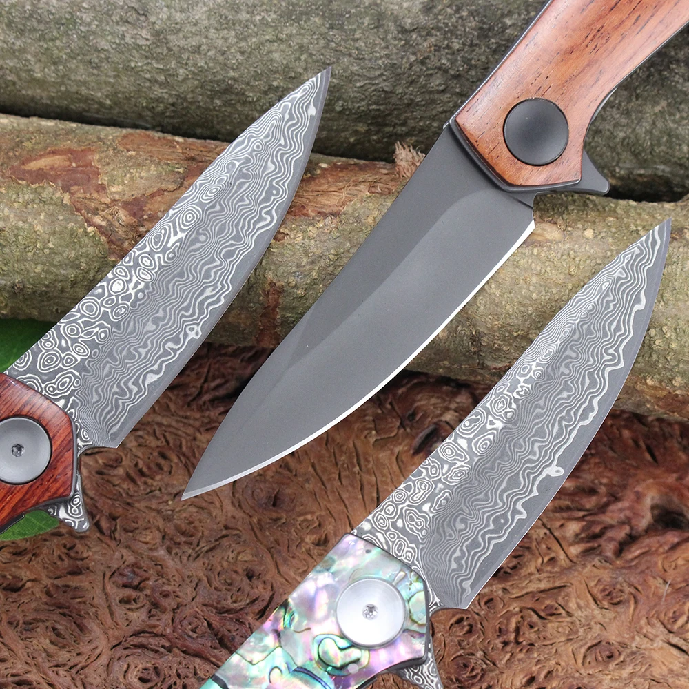 Couteau pliant Damas GT-K4020 avec manche premium – Image 10