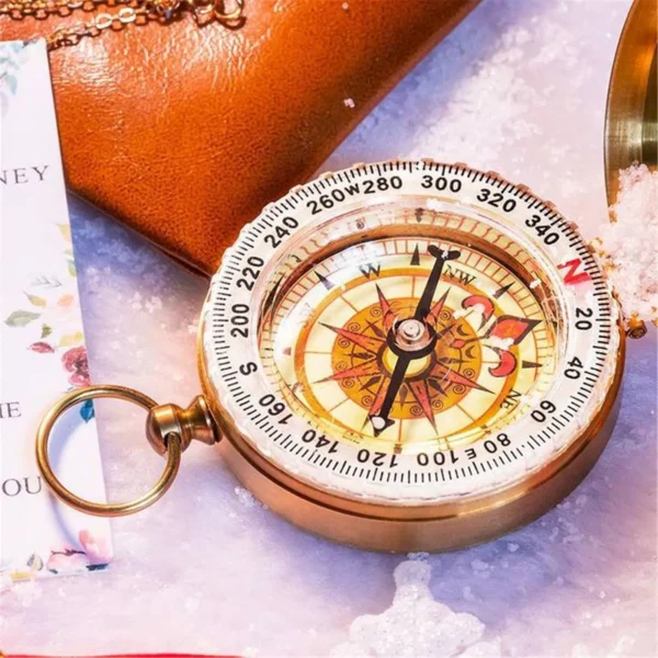 Boussole vintage en cuivre pour cadeau et collection – Image 5