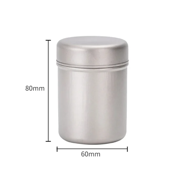 Boîte à Thé Titane Portable 8x6cm Camping Randonnée – Image 3