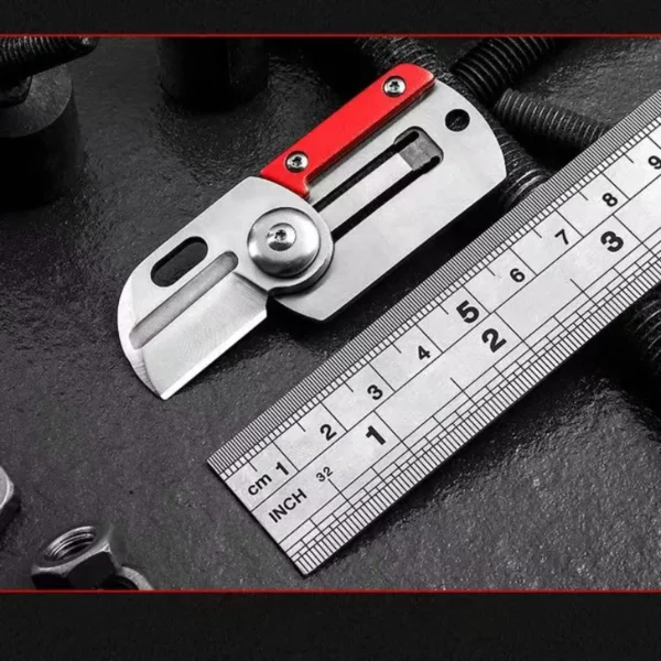 Micro Mini Couteau à Poussoir Titane Sharp Portable Edc Porte Cl%c3%a9s Pendentif