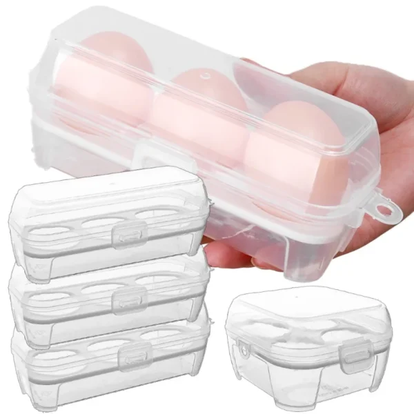 Boîte à Œufs 2 Places En Plastique PP - Porte-Oeufs Hermétique Portable Avec Couvercle - Idéal Frigo Et Camping