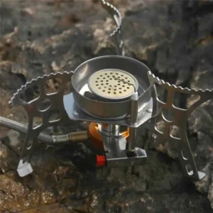 Réchaud de camping 3500W – Allumage piézo, multi-gaz