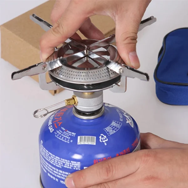 Réchard à 2 Brûleurs Camping – Pique-nique, Gaz Butane, Portable, Noir, Neuf, Modèle BDZ-180A