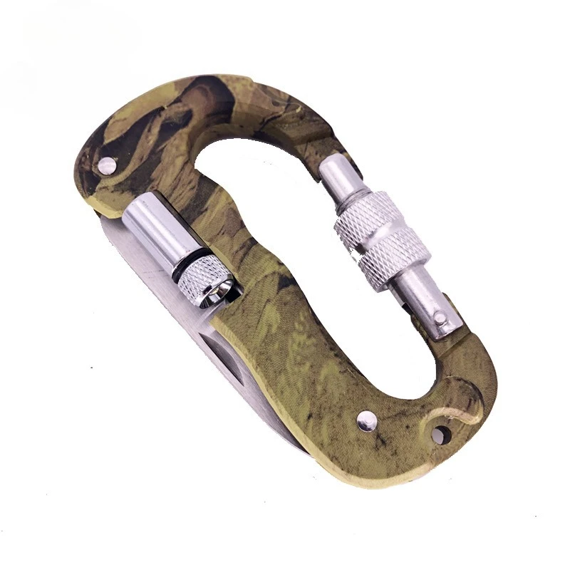 Mousqueton multifonction camouflage 5 en 1 inox – Image 2