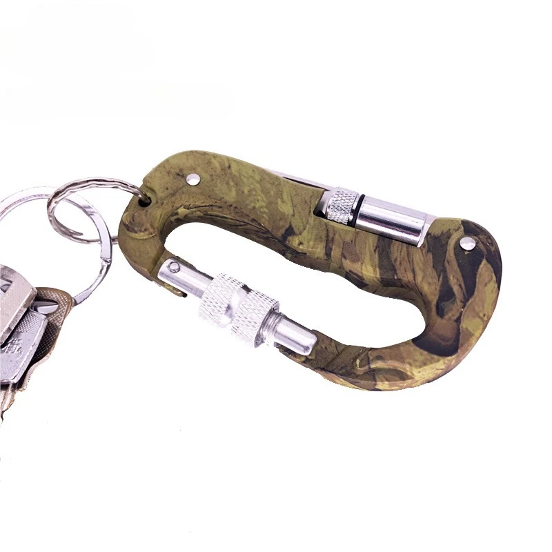 Mousqueton multifonction camouflage 5 en 1 inox – Image 4
