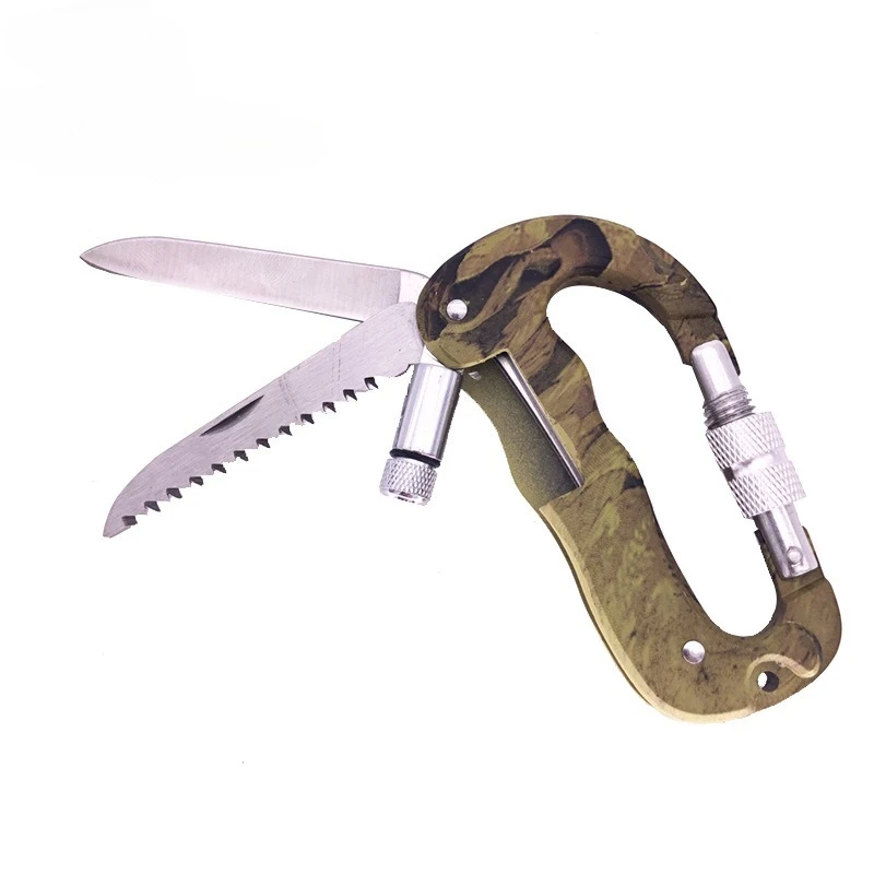 Mousqueton multifonction camouflage 5 en 1 inox – Image 5