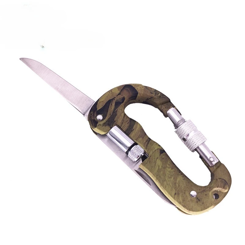 Mousqueton multifonction camouflage 5 en 1 inox – Image 6