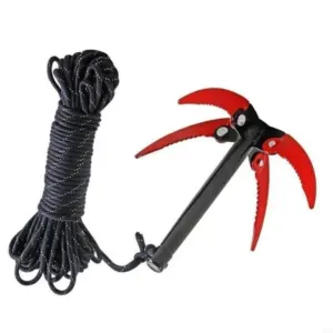 Ancre de pêche pliable 4 griffes – Corde 20 m